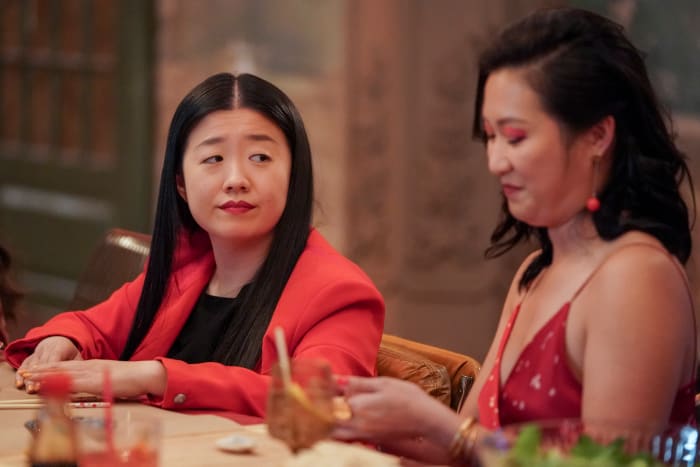 'It means so much to me to be able to represent queer Asian female love. Period,' says Cola. Pictured above as Sherry with Kara Wang as Sumi in the Lunar New Year episode of 'Good Trouble.'