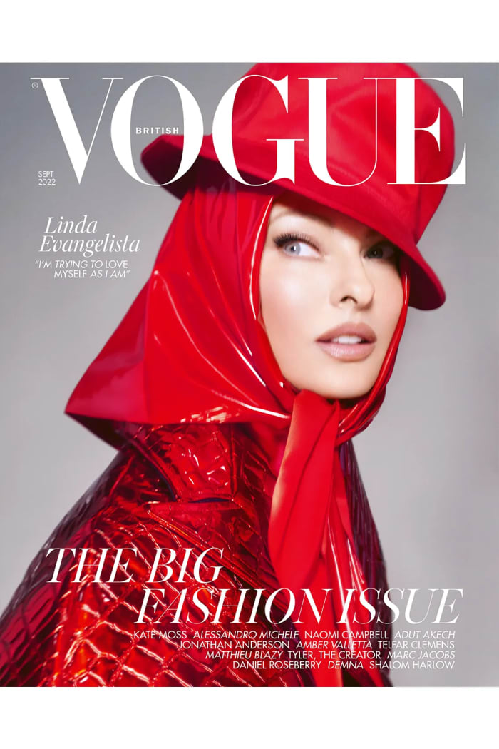 linda evangelista british vogue september 2022 cover
