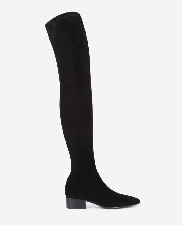 The Kooples Black Suede Thigh-High Boots
