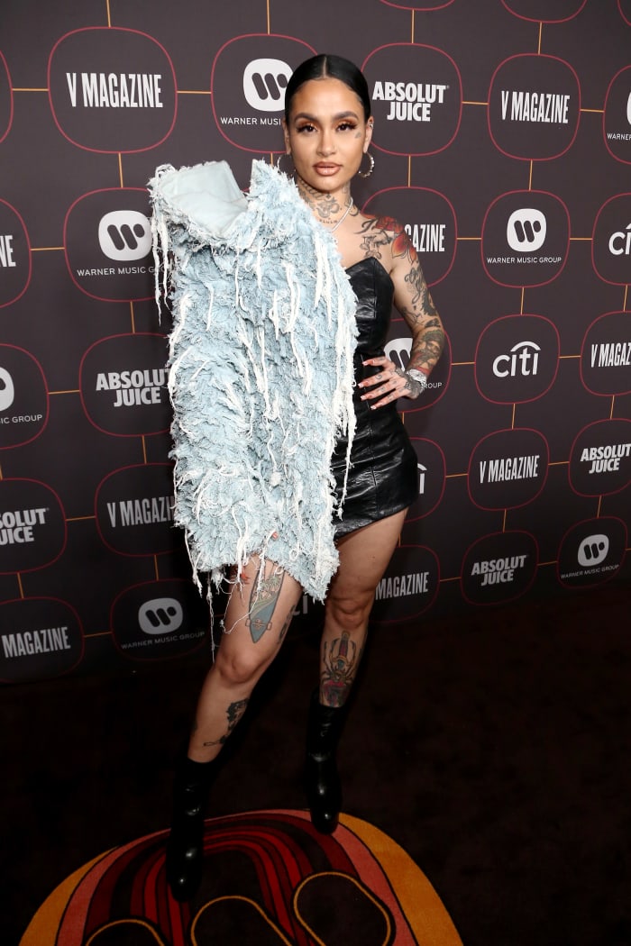 Kehlani tham dự Bữa tiệc tiền Grammy của Nhóm nhạc Warner tại Câu lạc bộ thể thao Hollywood vào ngày 23 tháng 1 năm 2020