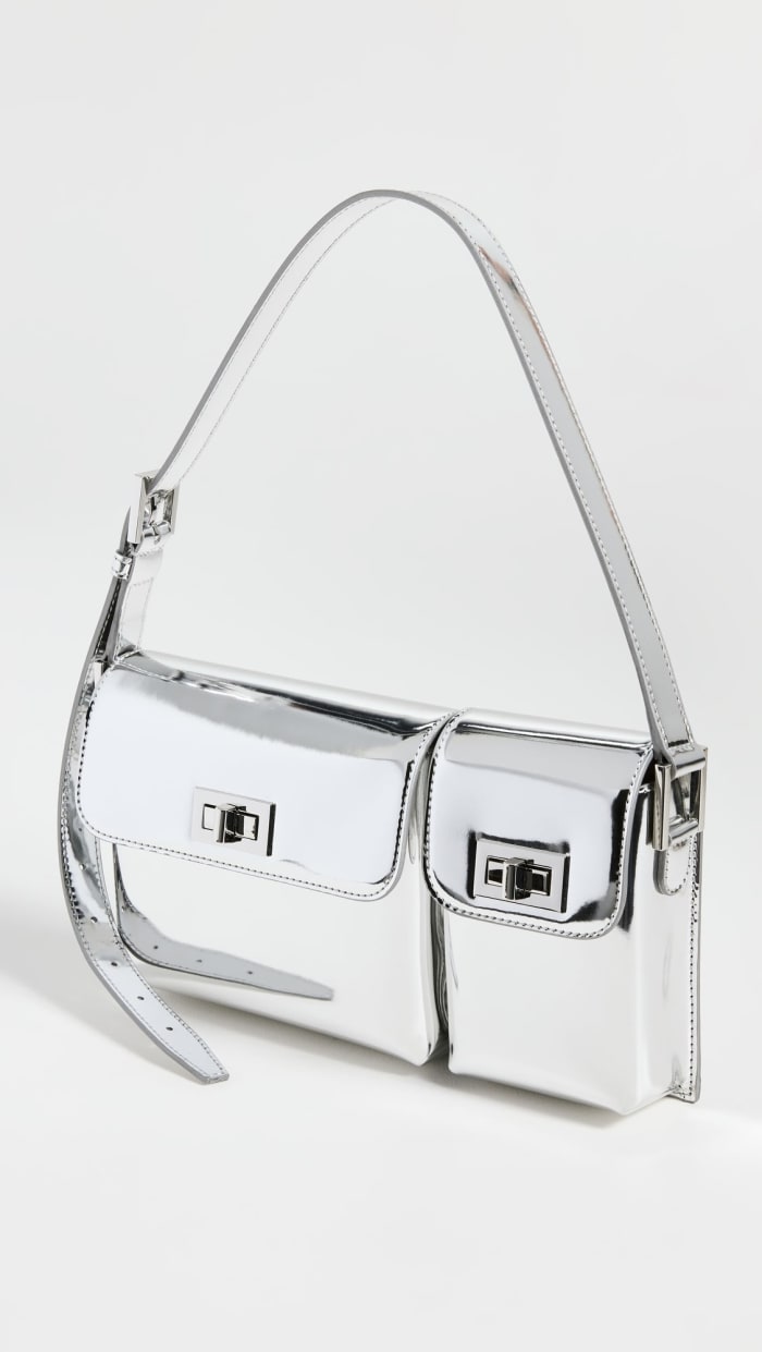 byfar billy silver lac purse
