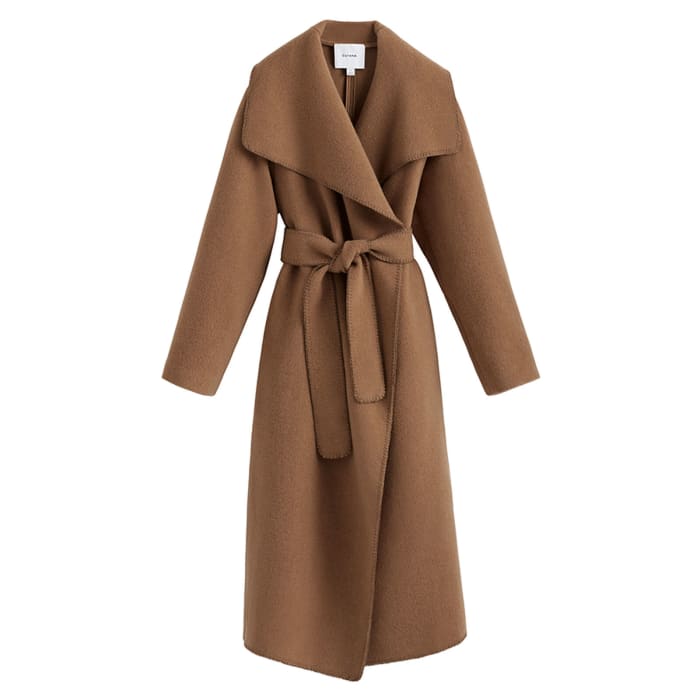 Cuyana Wool Draped Collar Coat