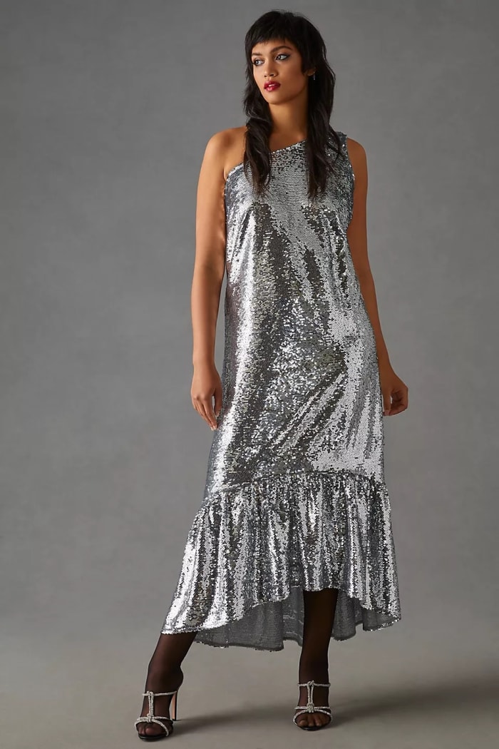Maeve One-Shoulder Sequin Dress, $230
