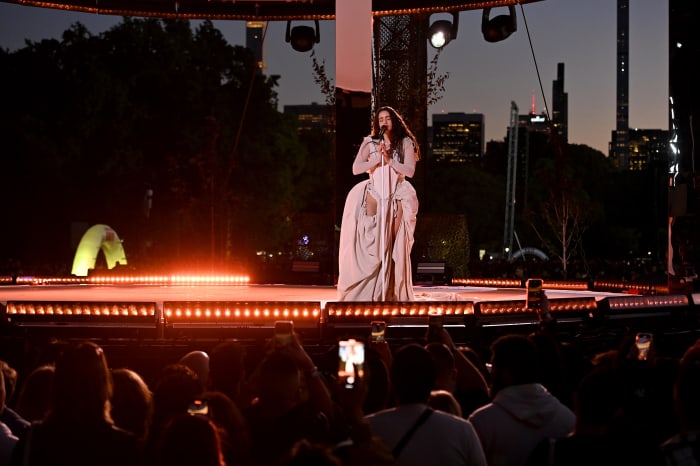 Rosalía performs onstage during Global Citizen Festival 2022 New York at Central Park on September 24, 2022 in New York City