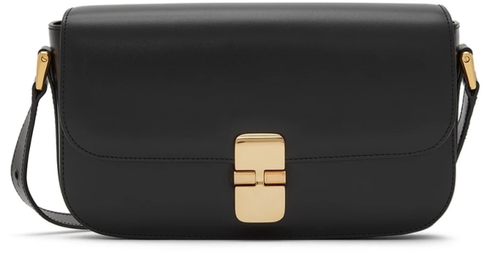 apc black grace baguette bag