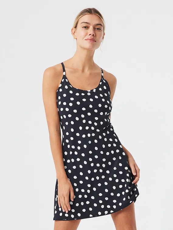 outdoor voices excersize dress polka dots