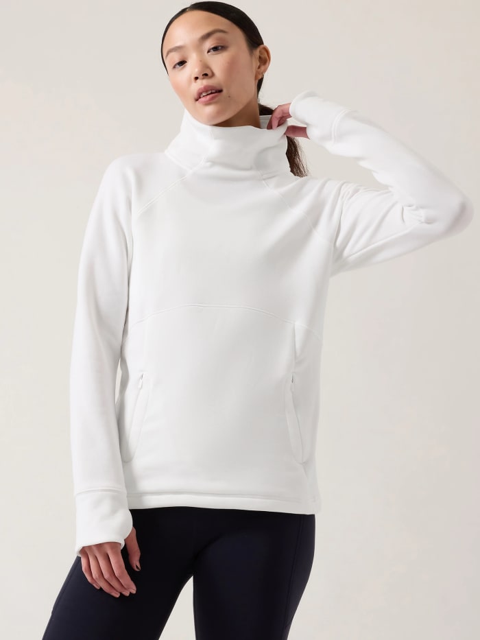 athleta altitude polartec funnel neck sweatshirt