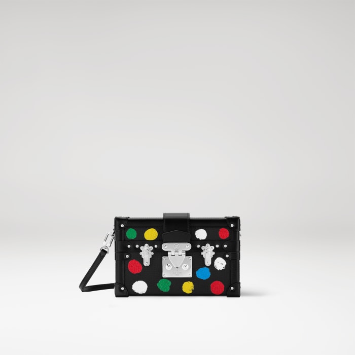 Louis Vuitton x Yayoi Kusama Petite Malle in black taurillon leather with Painted Dots print