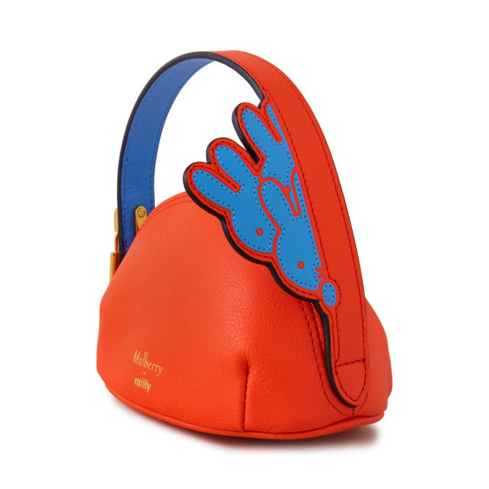 Mulberry Miffy Billie Mini Pouch Coral Orange Silky Calf, $455, available here