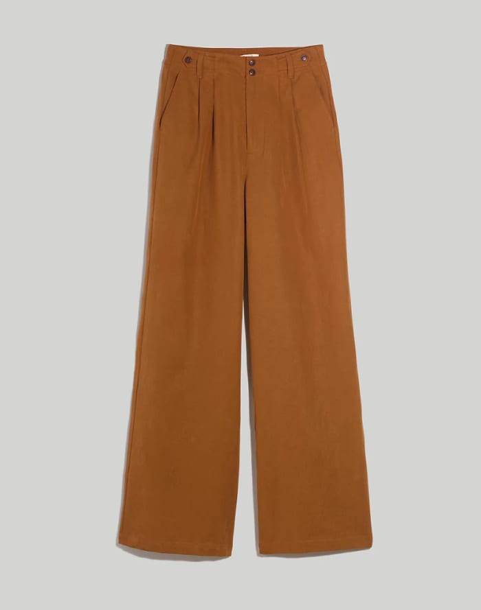 madewell high harlow trousers with wide legs