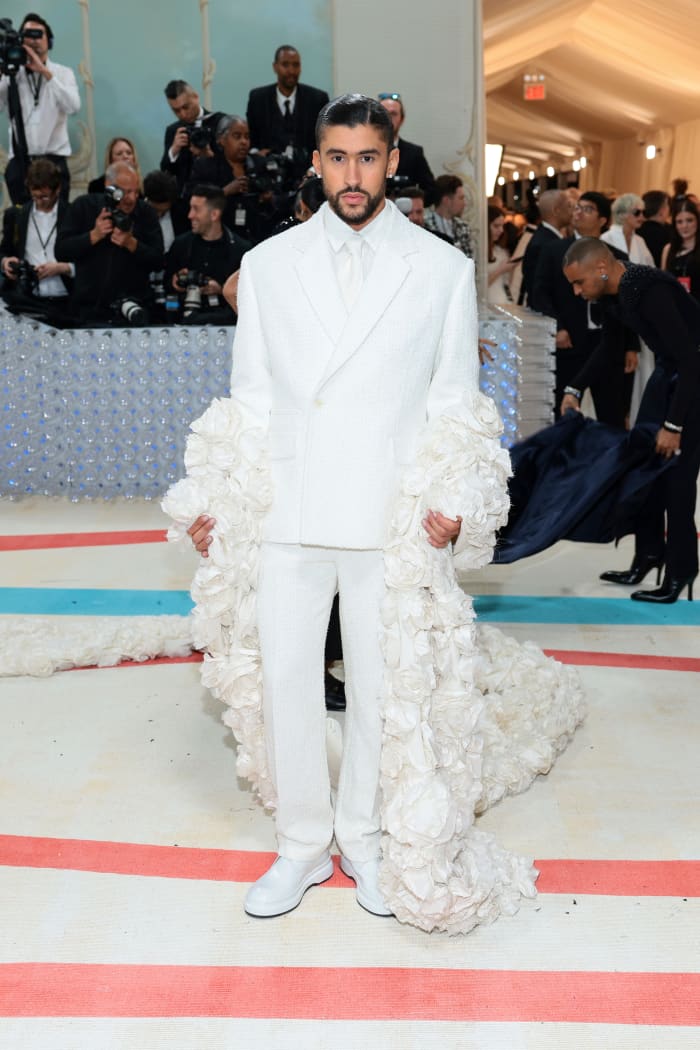 Bad Bunny Wore a Backless Jacquemus Suit at the 2023 Met Gala - Fashionista