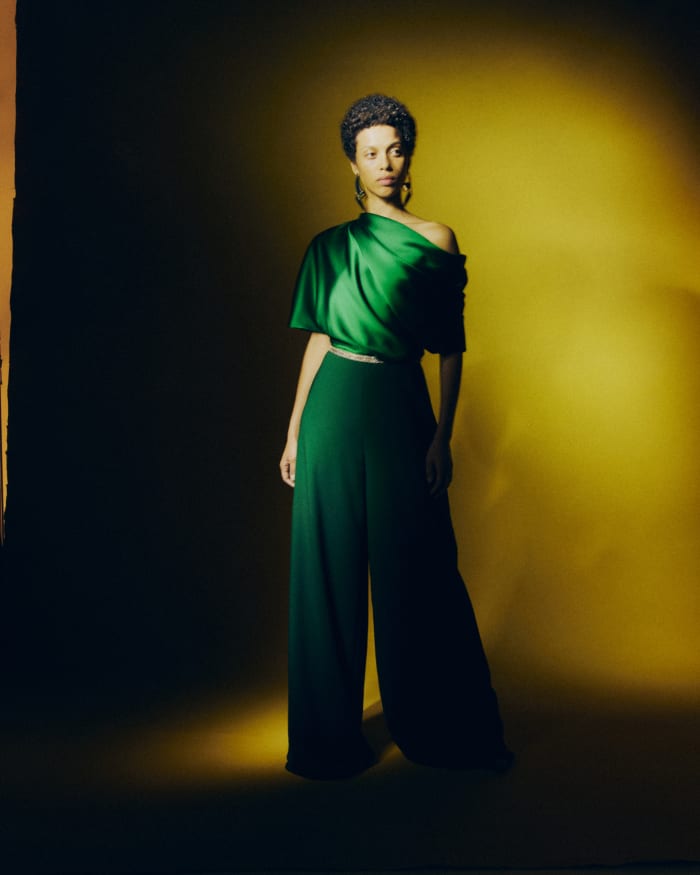 A look from the Amsale Fall 2022 eveningwear collection.