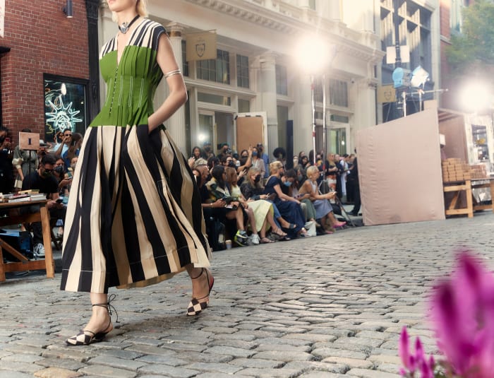 Nowadays, a fashion show can take place in a wide range of places, from an official New York Fashion Week hub to the streets of SoHo.