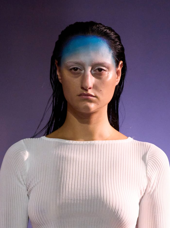 A beauty look from Marni Spring 2023. 