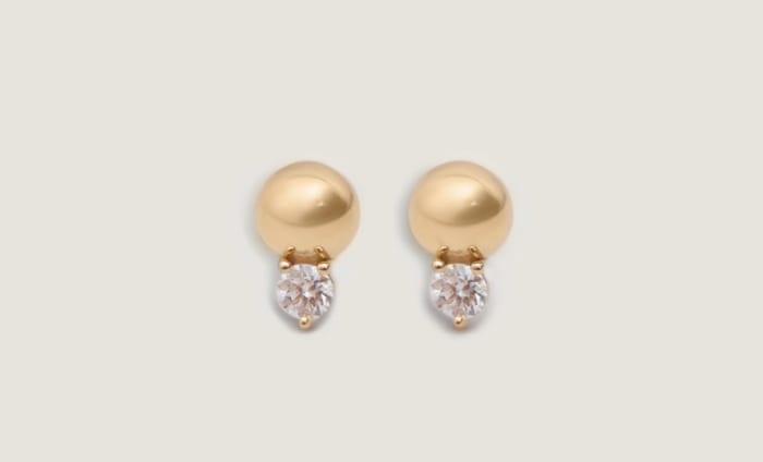 Kinn Olivia II Round Diamond Studs, $340, available here.