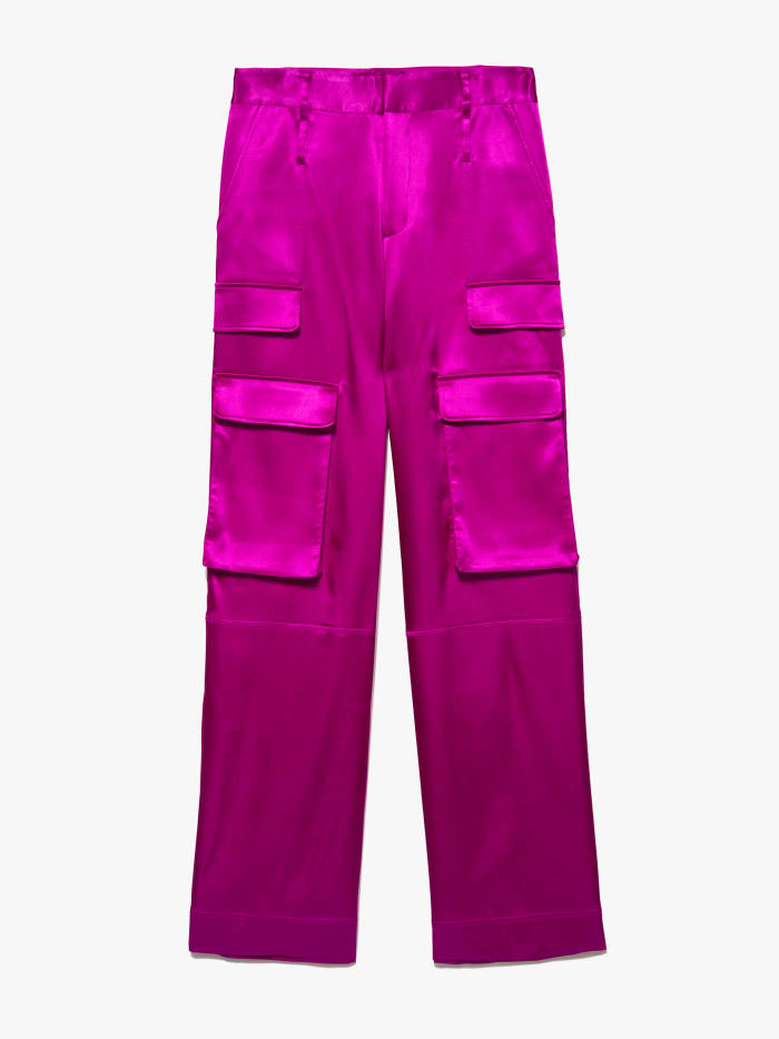 Frame Relaxed Straight Cargo in Magenta, $428, available here (sizes 00-16)