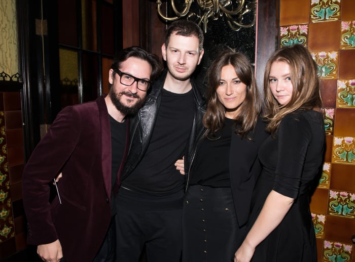 Anna Delvey (right) attending the first Tumblr Fashion Honor presented to Rodarte at The Jane Hotel on Sept. 9, 2014 in New York City.
