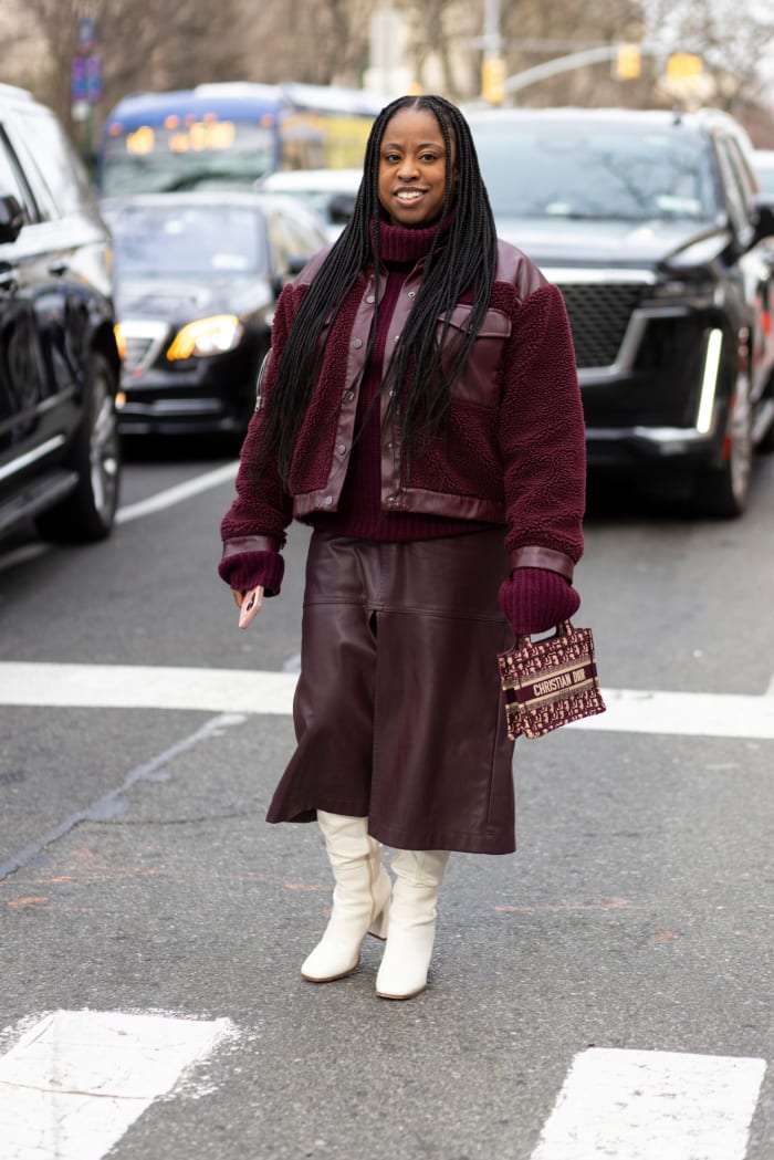 On Day 4, New York Fashion Week Street Style Was All About Leather ...