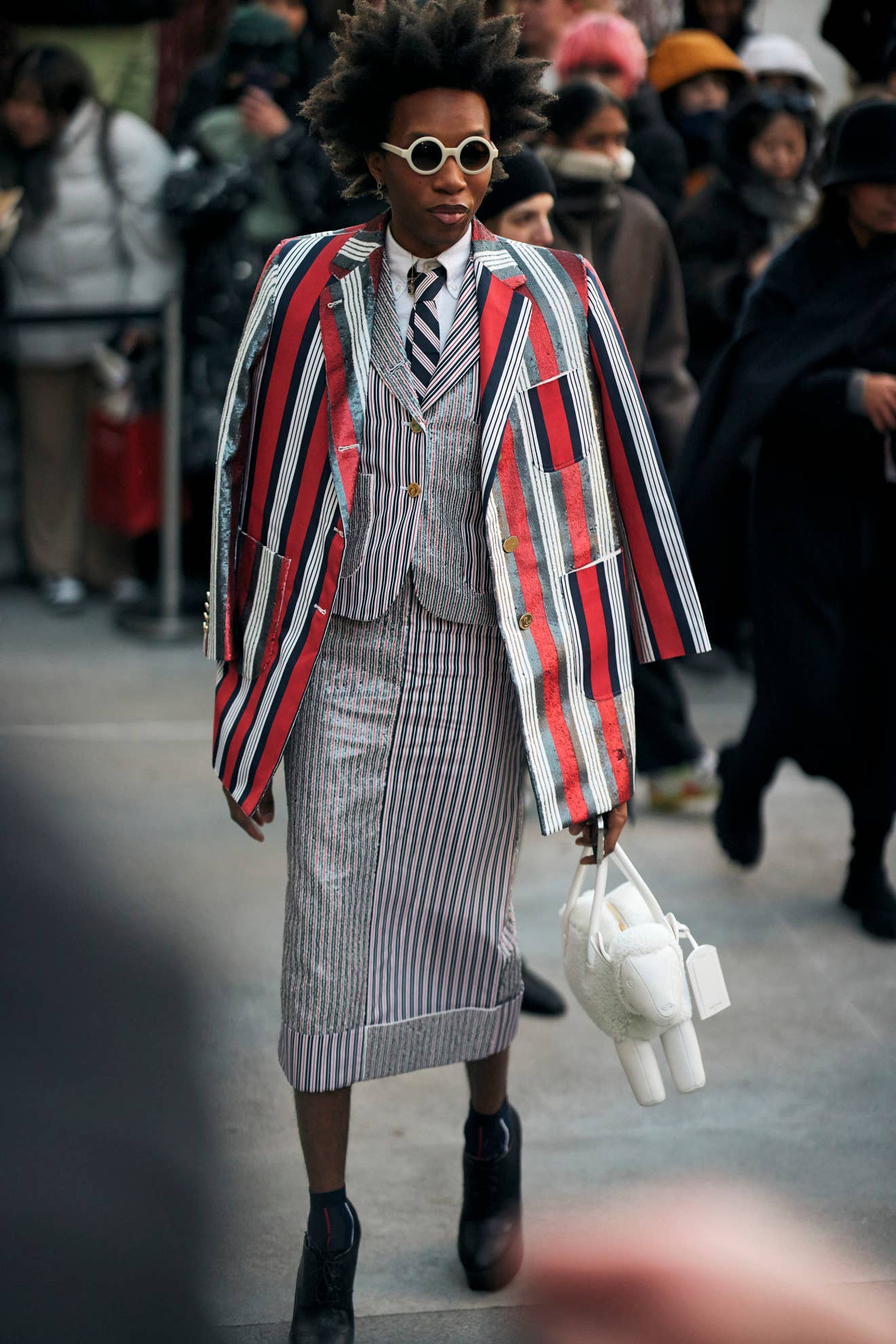 Showgoers Stuck To Shades Of Grey For The Final Day Of New York Fashion 