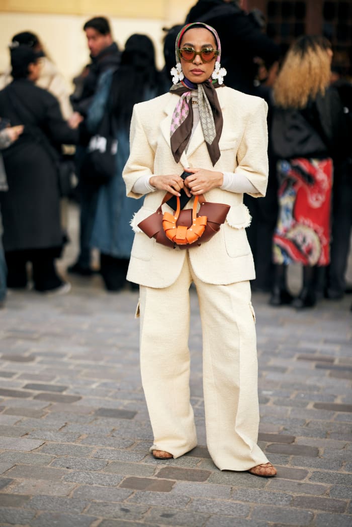 Day 2 of Paris Fashion Week Street Style Was All About Tights - Fashionista