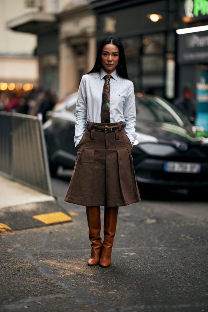 Showgoers Bared Their Midriffs In The Cold On Day 3 Of Paris Fashion ...