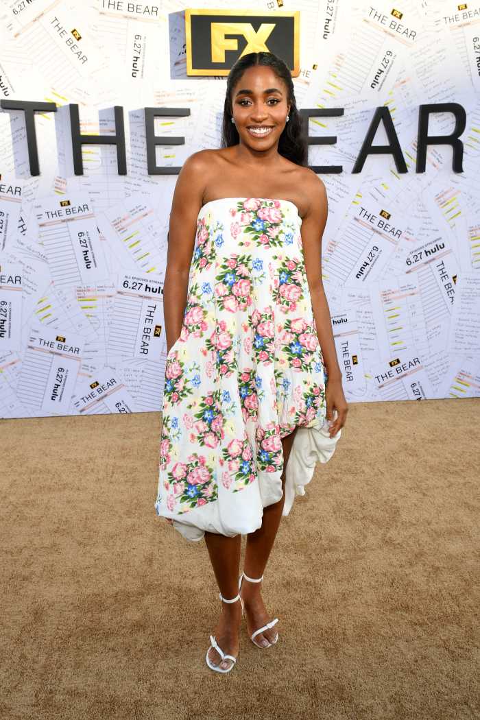 Ayo Edebiri Blooms in Loewe Florals at 'The Bear' Season 3 Premiere ...