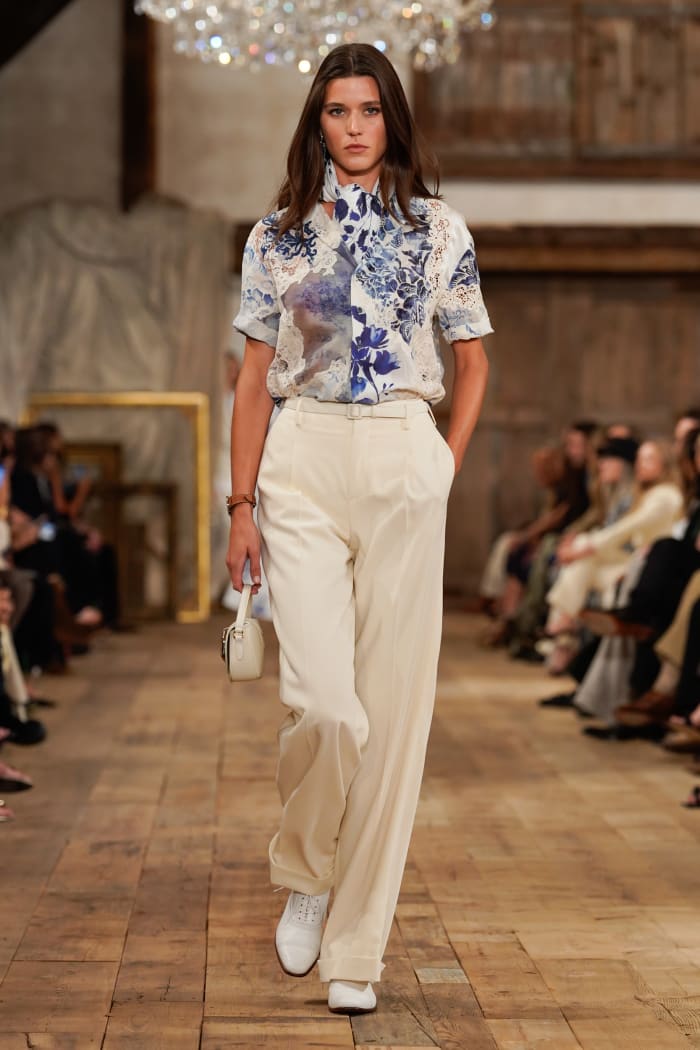 Ralph Lauren Returns To New York Fashion Week With Liquid Gold Gowns   Ralph Lauren Spring 2024 Collection 12 