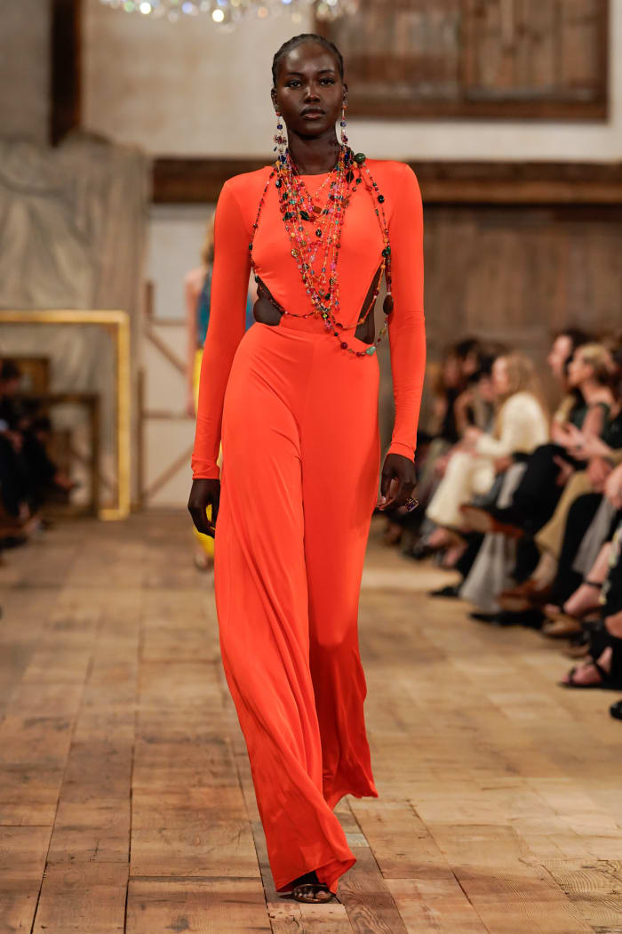 Ralph Lauren Returns To New York Fashion Week With Liquid Gold Gowns   Ralph Lauren Spring 2024 Collection 44 