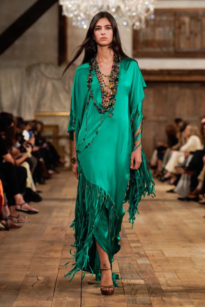 Ralph Lauren Returns To New York Fashion Week With Liquid Gold Gowns   Ralph Lauren Spring 2024 Collection 46 