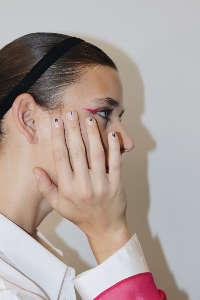 The 36 Best Nail Looks From New York Fashion Week Spring 2024 Fashionista   Best Nails New York Fashion Week Spring 2024 Helmut Lang 3 