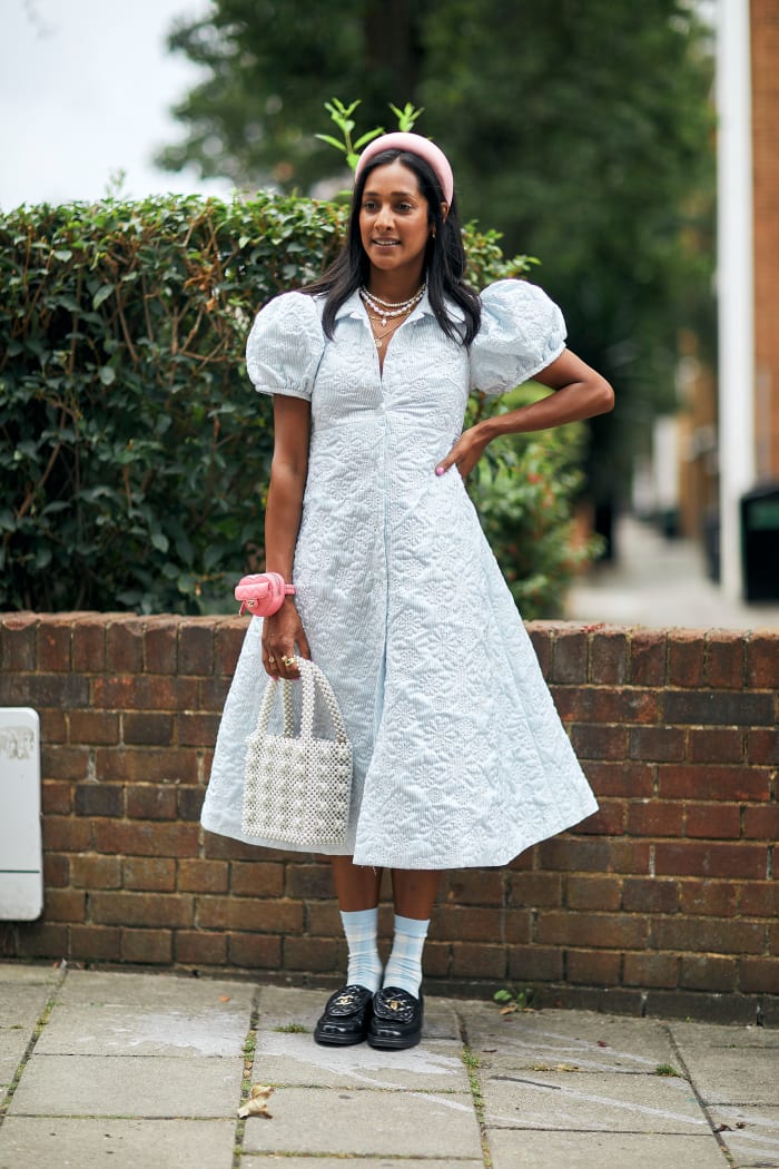 Showgoers Paired Socks With Every Kind Of Shoe At London Fashion Week   London Fashion Week Street Style Spring 2024 50 