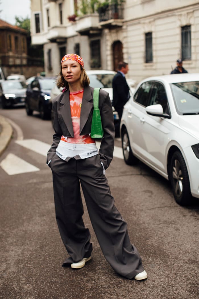 Street Style Was All About Suiting at Milan Fashion Week Spring 2024 ...