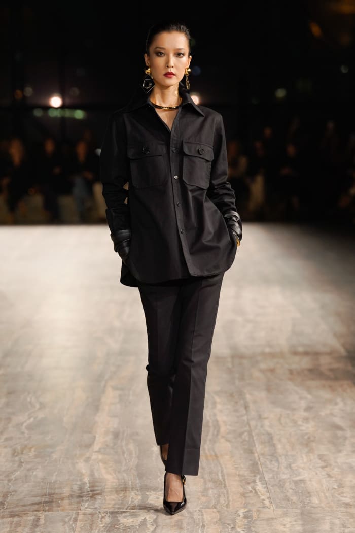 Anthony Vaccarello Does Cargo The Saint Laurent Way For Spring 2024   Saint Laurent Spring 2024 25 