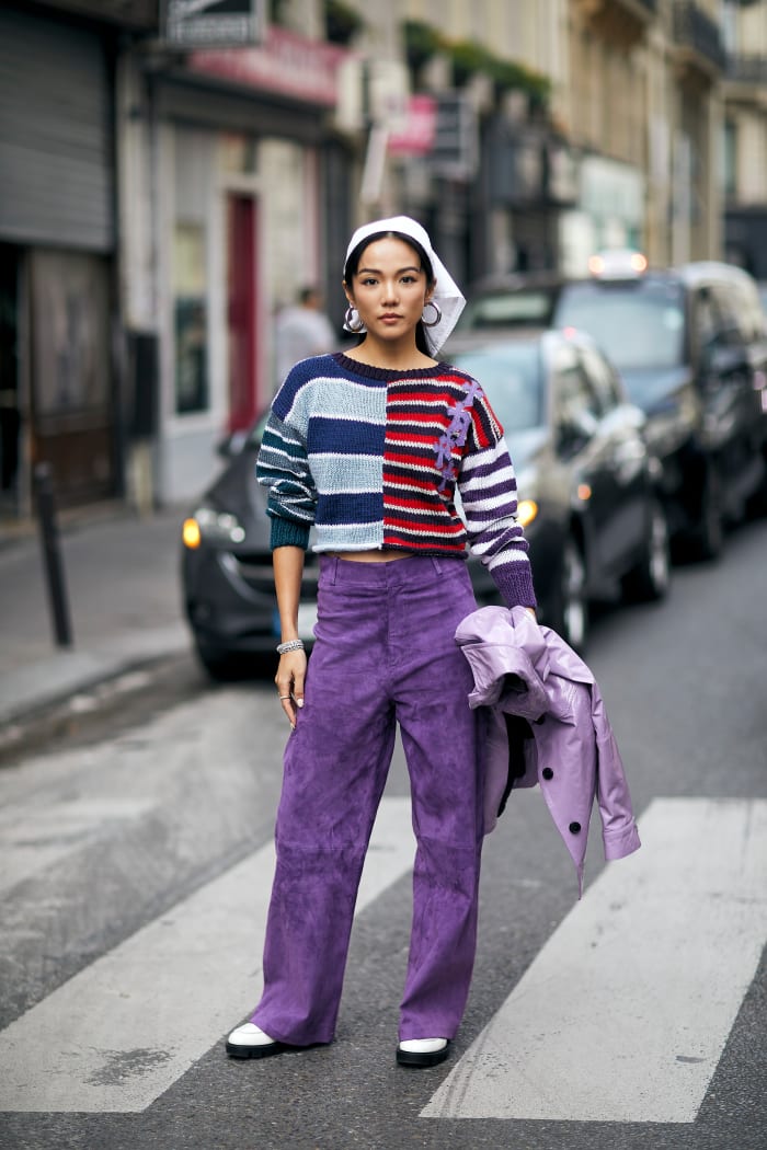 Showgoers Didn't Shy Away From Color on Day 2 of Paris Fashion Week ...
