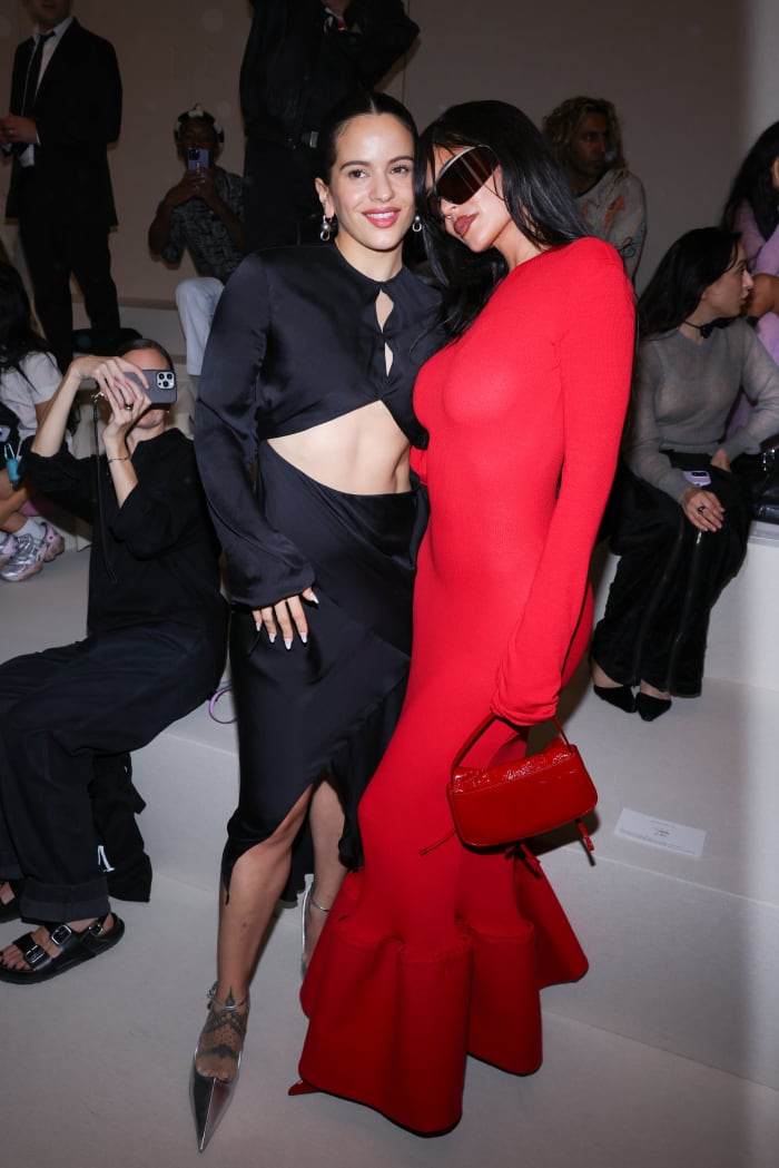 Kylie Jenner and Rosalía Are the Ultimate Front Row Pairing at Paris