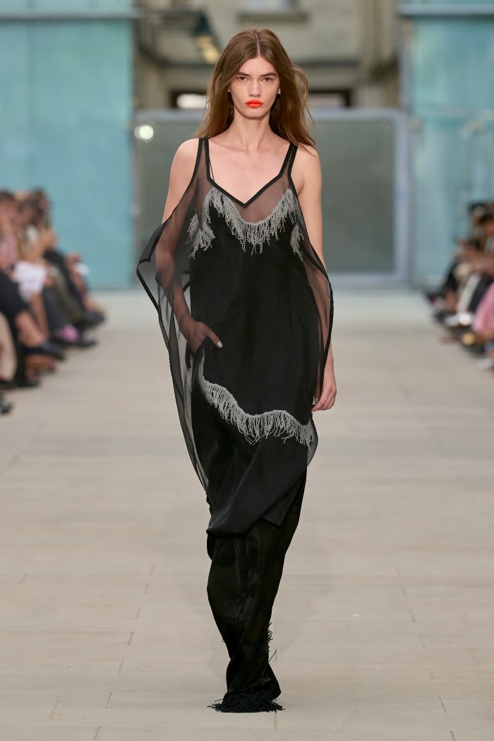 AZ Factory Layered Sheer Dresses Over Floral Prints in Spring 2024 ...