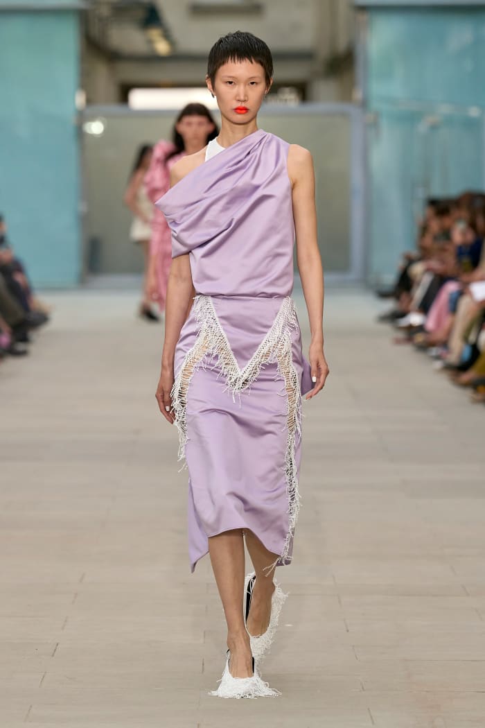 AZ Factory Layered Sheer Dresses Over Floral Prints in Spring 2024 ...