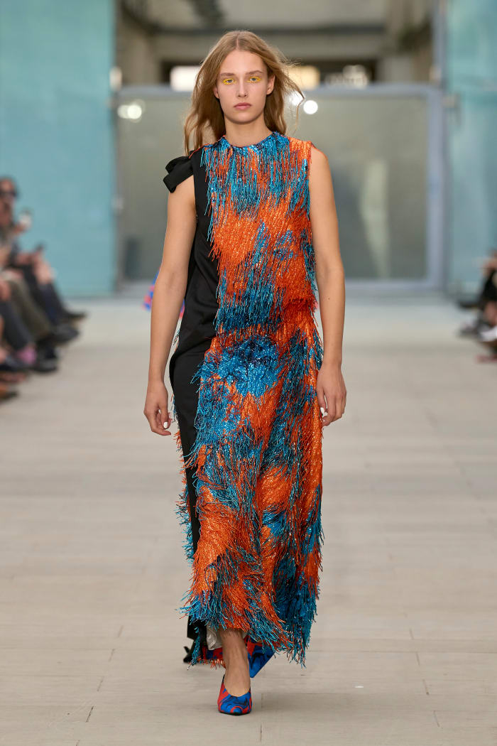 AZ Factory Layered Sheer Dresses Over Floral Prints in Spring 2024 ...