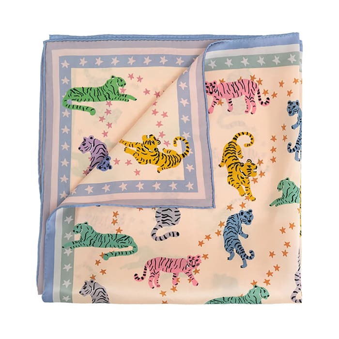 Lost Pattern Neon Tigers Scarf