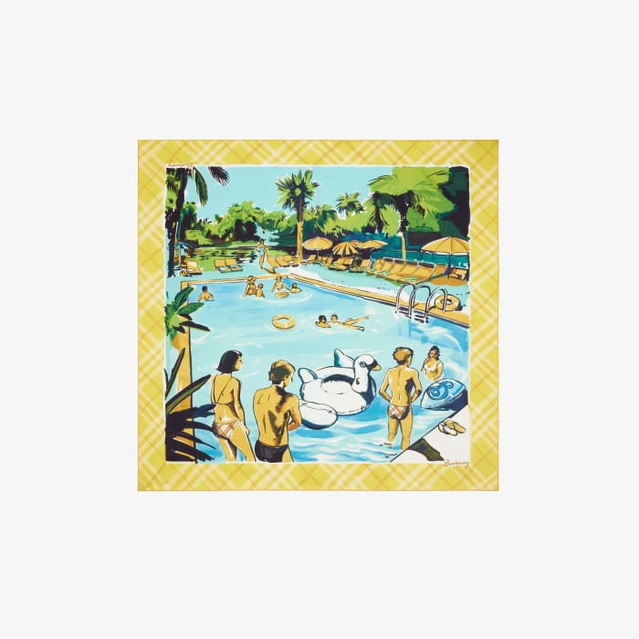 Burberry Pool Party Silk Scarf