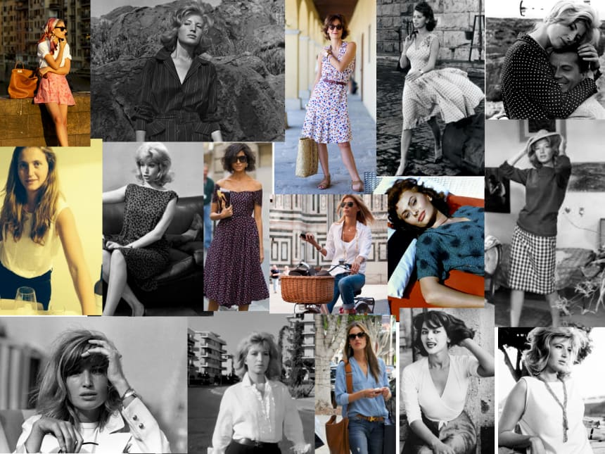Dana Covarrubias's moodboard for the character of Francesca on "Master of None." Photo: Dana Covarrubias