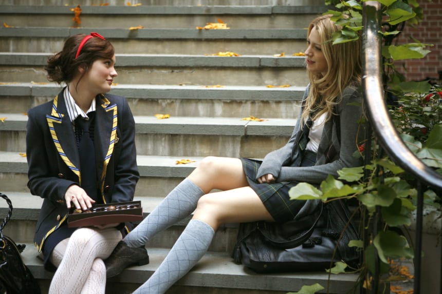 Blair Waldorf and Serena van der Woodsen in their Constance uniforms. Photo: Courtesy Warner Brothers