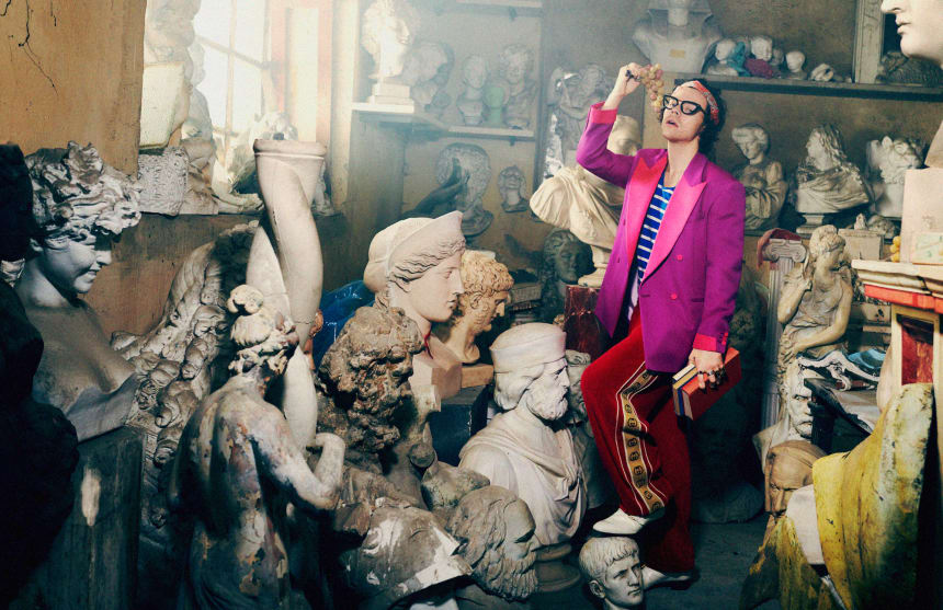 Harry Styles for Gucci. Photo: Harmony Korine/Courtesy of Gucci