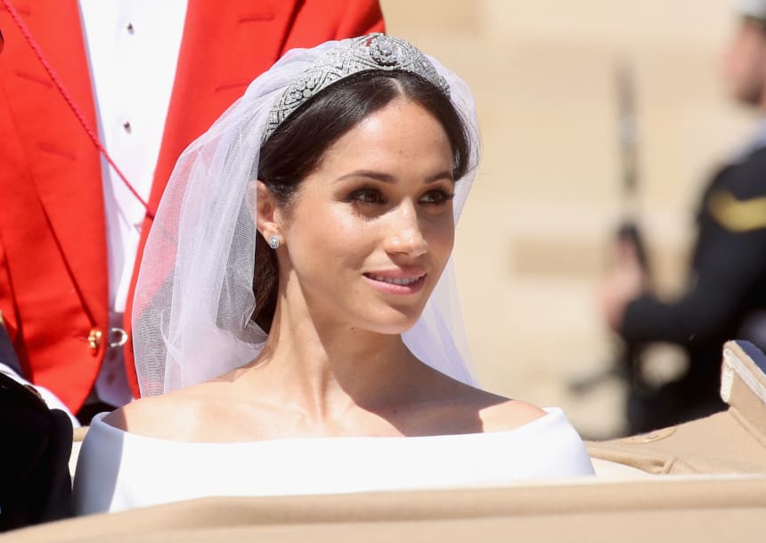 Meghan Markle, the Duchess of Sussex, on her wedding day (with makeup by Daniel Martin). Photo: Chris Jackson/Getty Images
