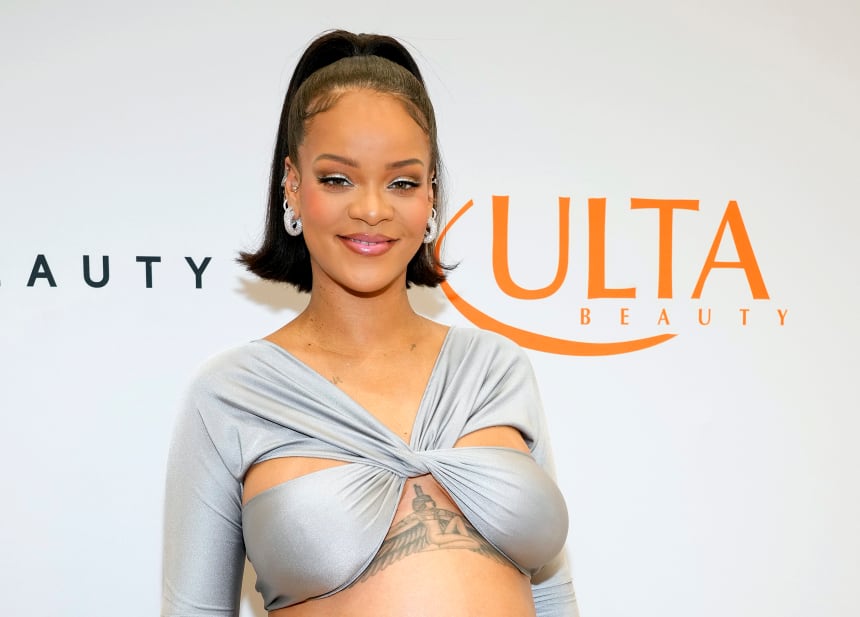 Rihanna in Coperi at Fenty Beauty x Ulta event in Los Angeles.