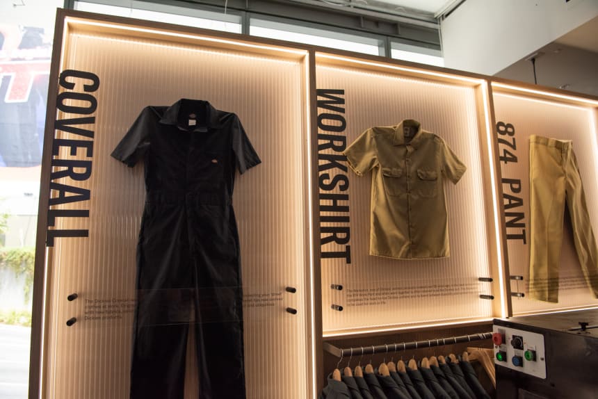 Inside the Dickies pop-up at Fred Segal.
