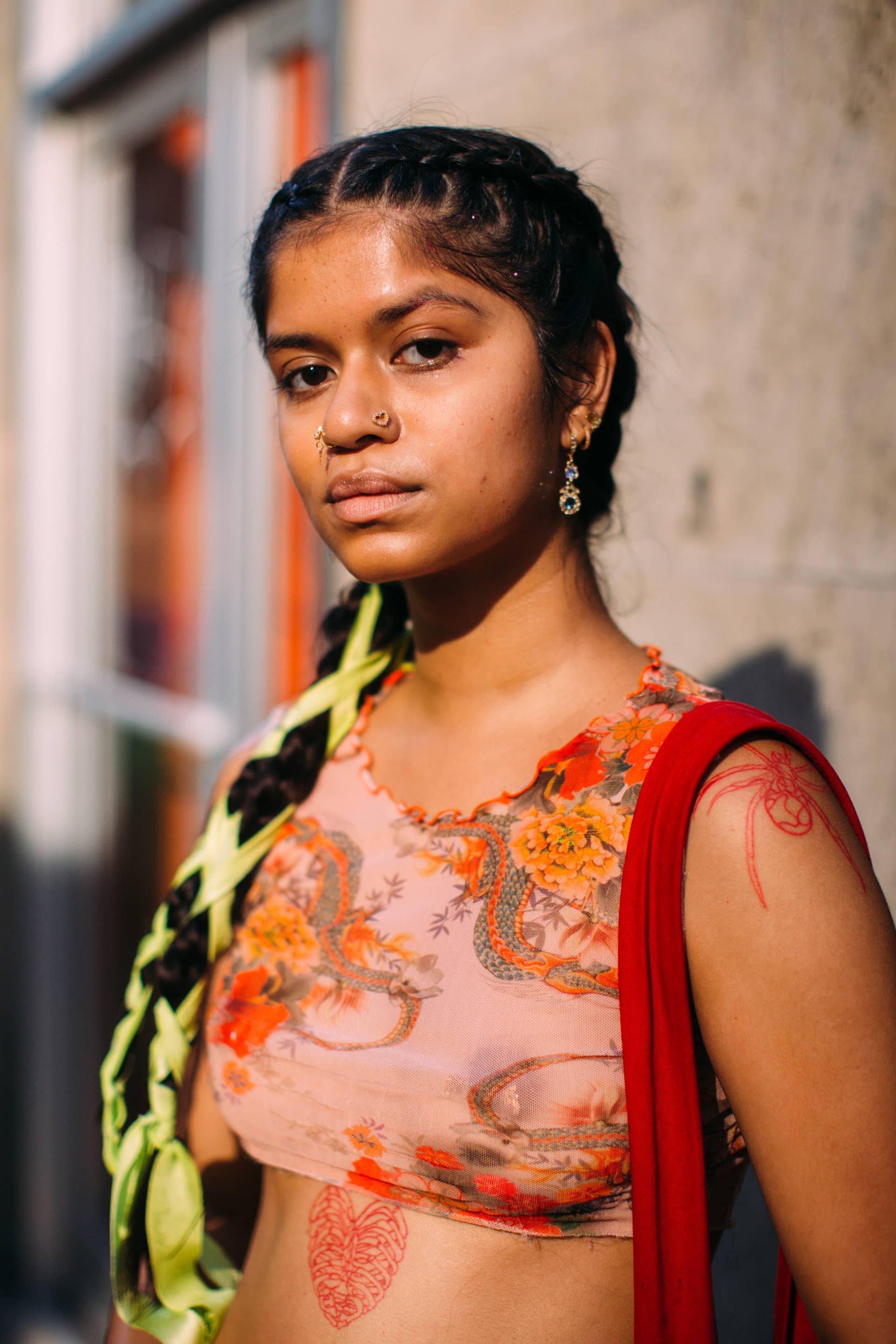 On the street at New York Fashion Week. 