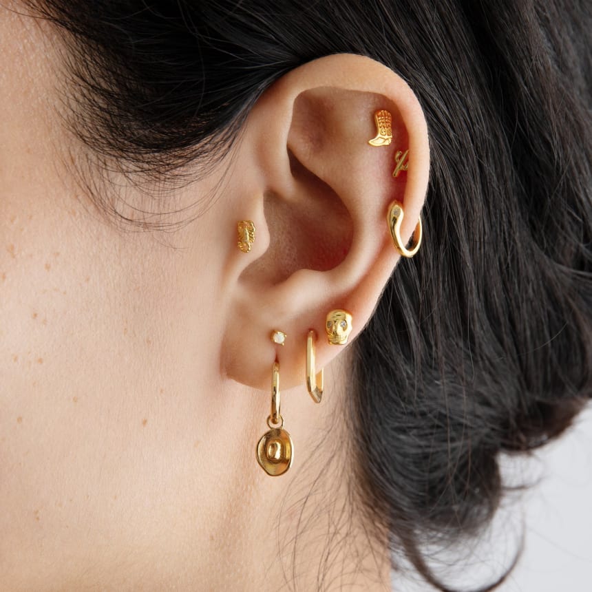 Studs Square Hoops, $44, available here.