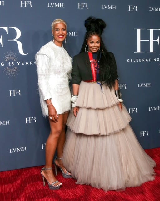 Harlem's Fashion Row's Brandice Daniel with Icon of the Year award winner Janet Jackson.