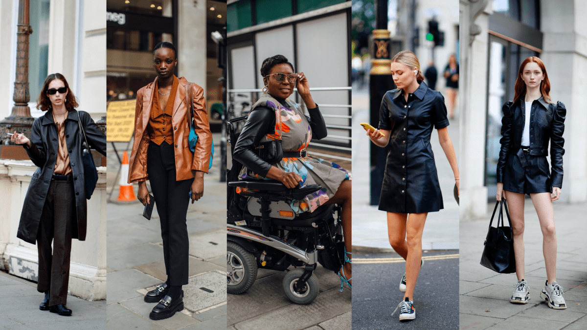Slick Leather Took Center Stage on Day 1 of London Fashion Week